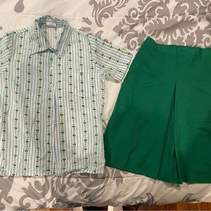 Vtg Girl Scout uniform, skirt & shirt, 8/10